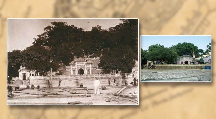 Templo de A-Má  O Templo de A-Má (ou Templo da Barra), foi originalmente designado por “Pavilhão de Mazu” e conta com uma história de mais de cinco séculos. É um dos três templos mais antigos de Macau. Anónimo Finais do séc. XIX Colecção do Museu de Macau